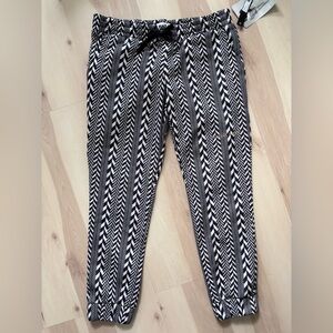 NWT Kendall & Kylie Size XL Joggers Sweatpants Herringbone Stripe Geometric Boho